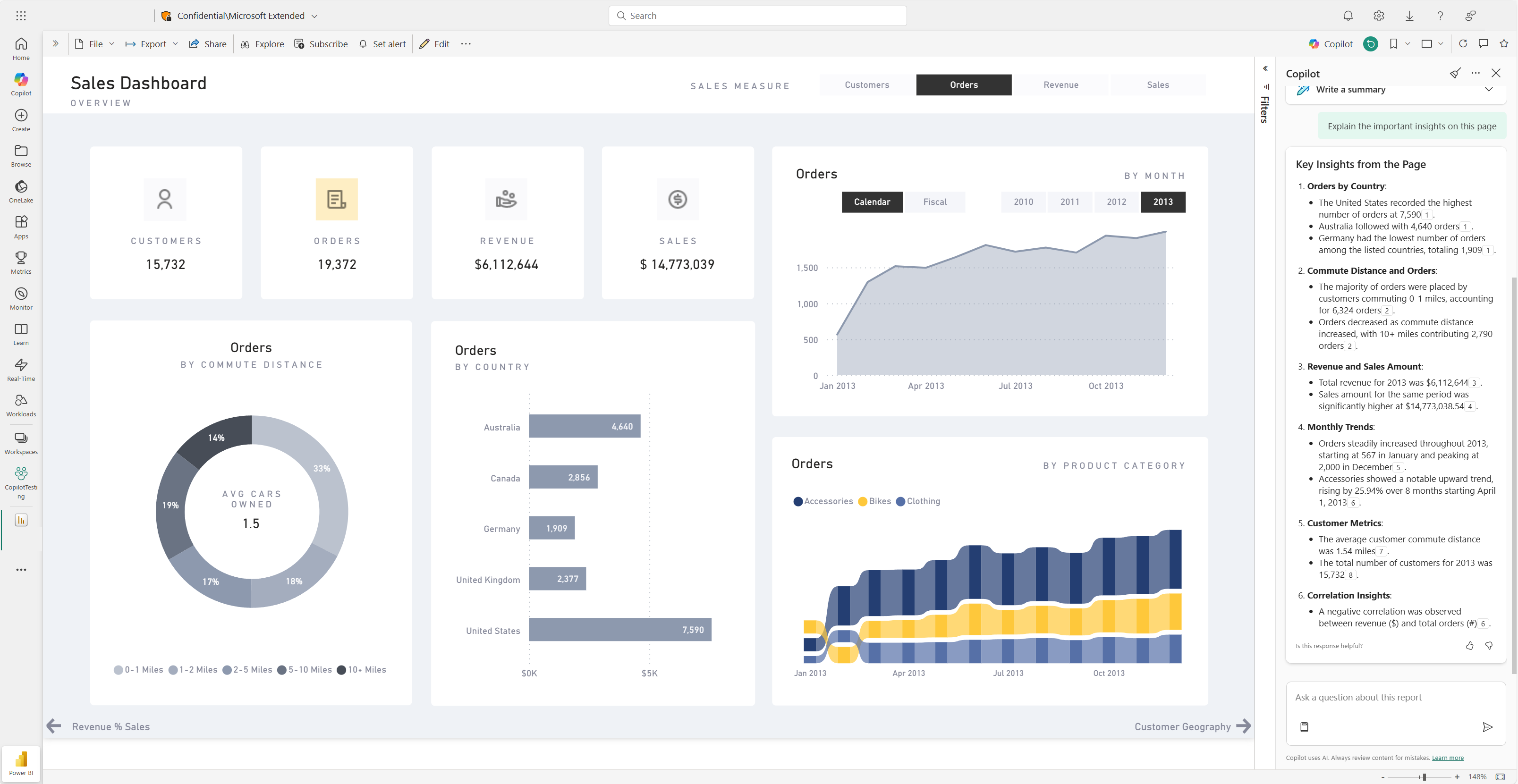Power Bi Copilot Interface Screenshot
