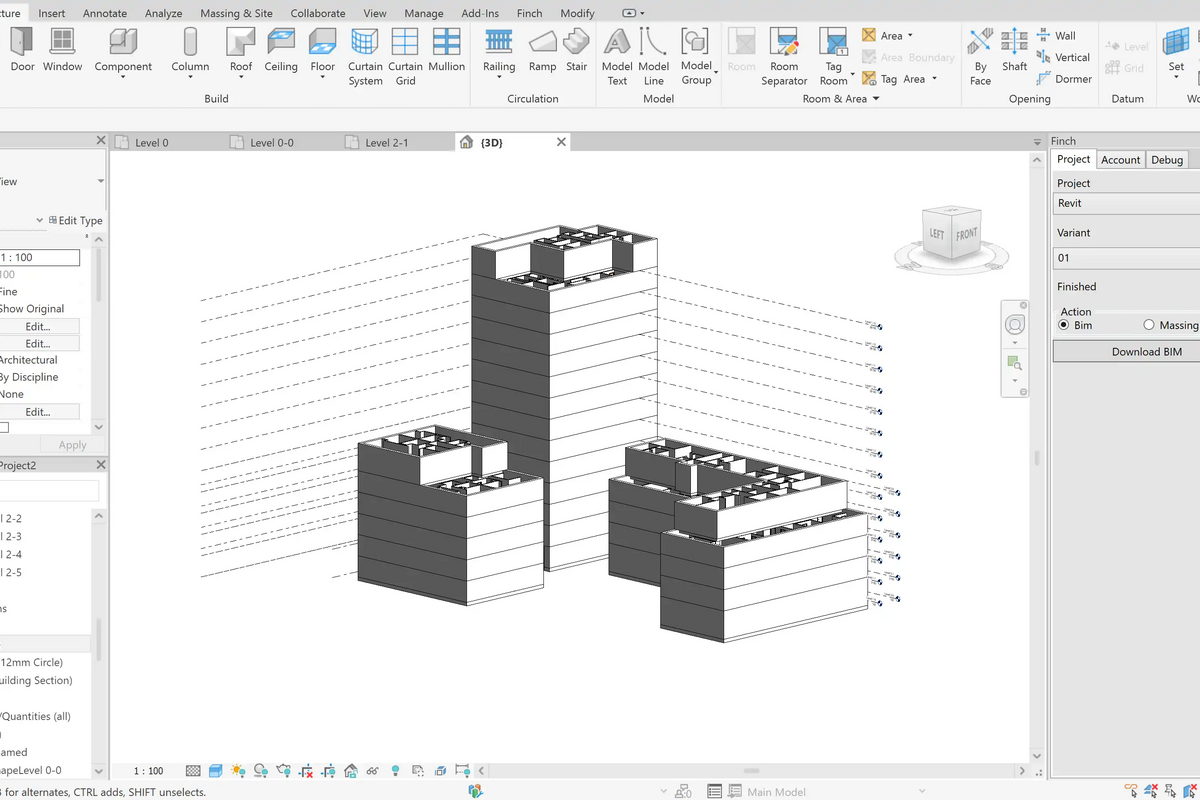 Finch3D Interface Screenshot