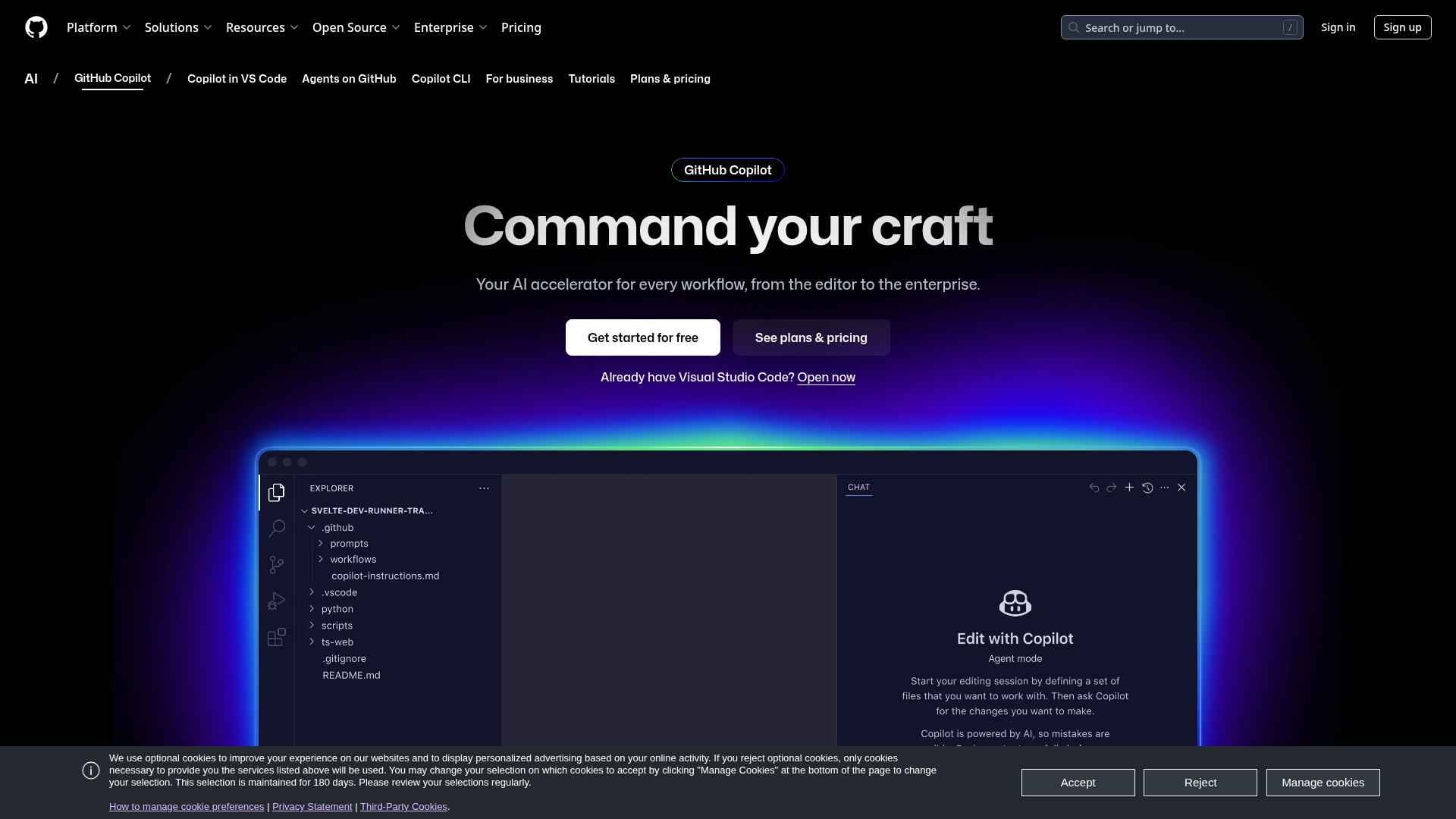 GitHub Copilot Interface