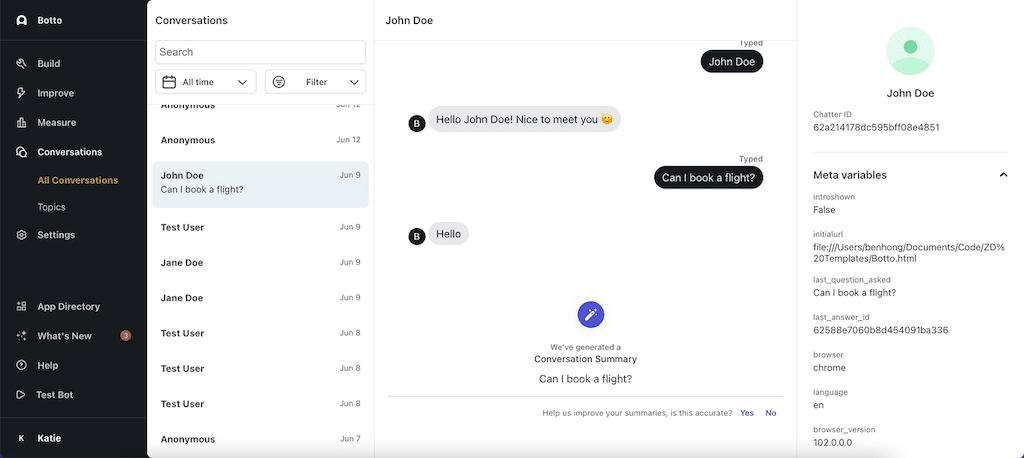 Ada Interface Screenshot