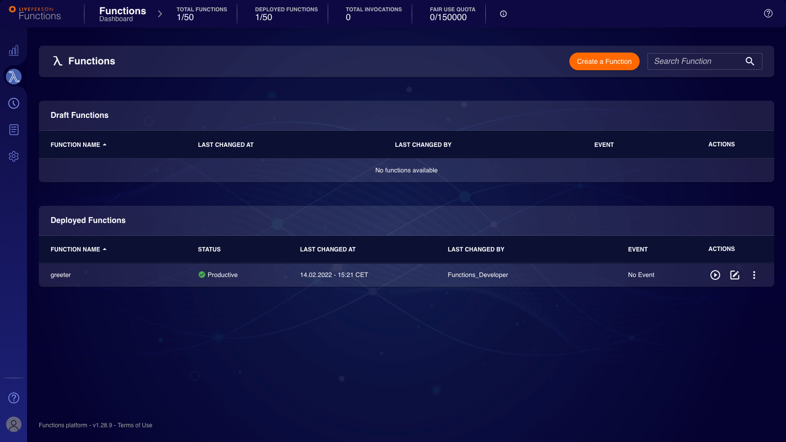 Liveperson Interface Screenshot