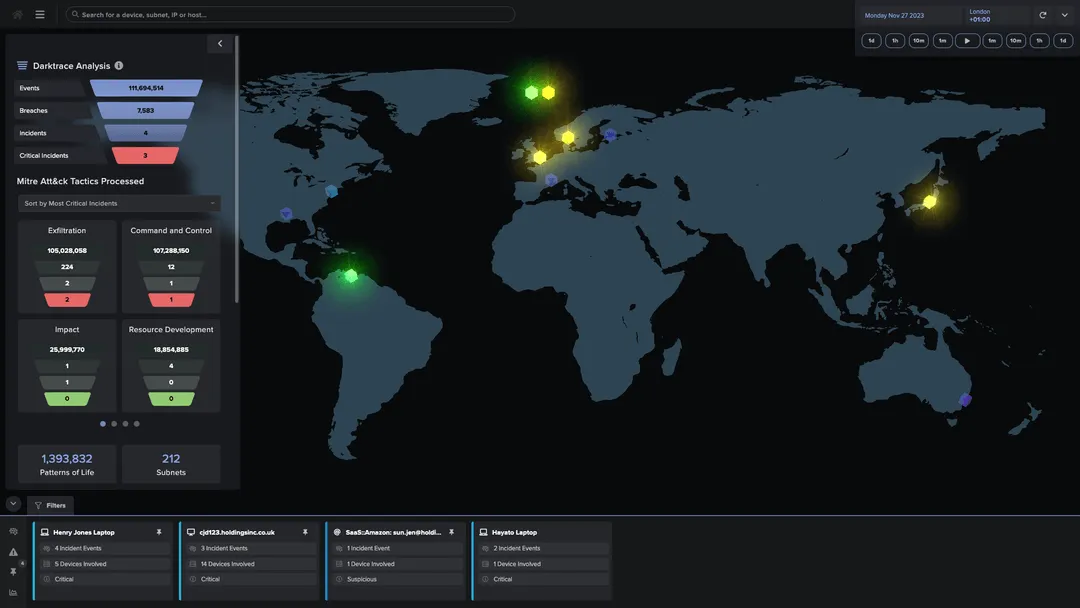 Darktrace Interface Screenshot