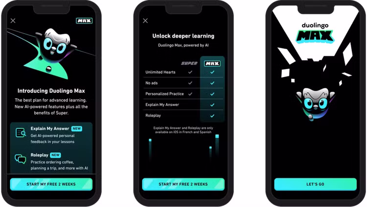 Duolingo Max Interface Screenshot