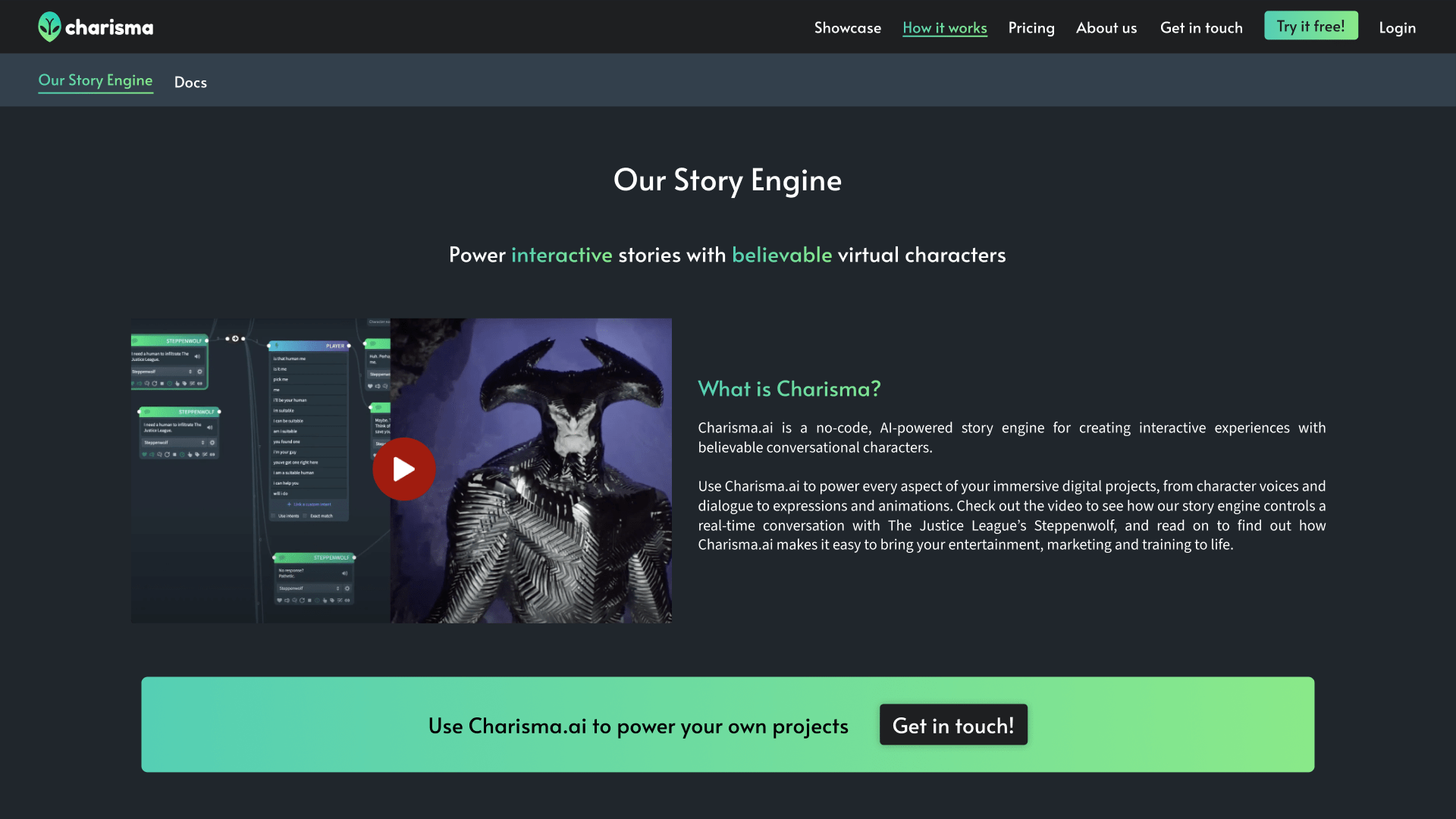 Charismaai Interface Screenshot