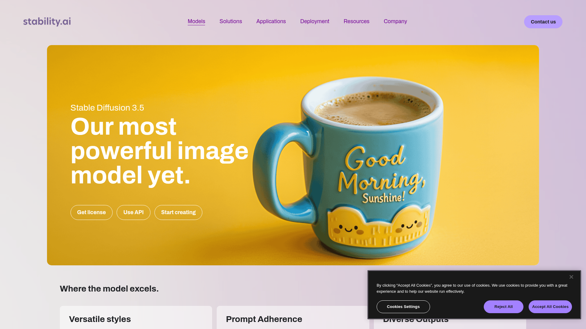 Stable Diffusion Interface Screenshot