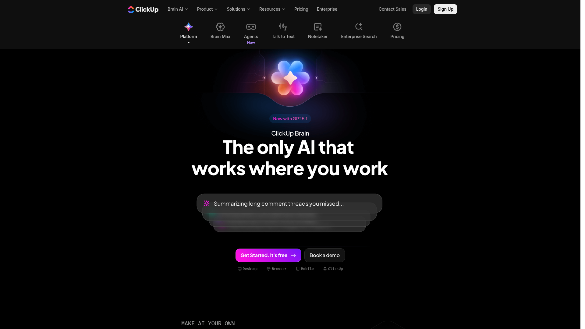 ClickUp AI Interface