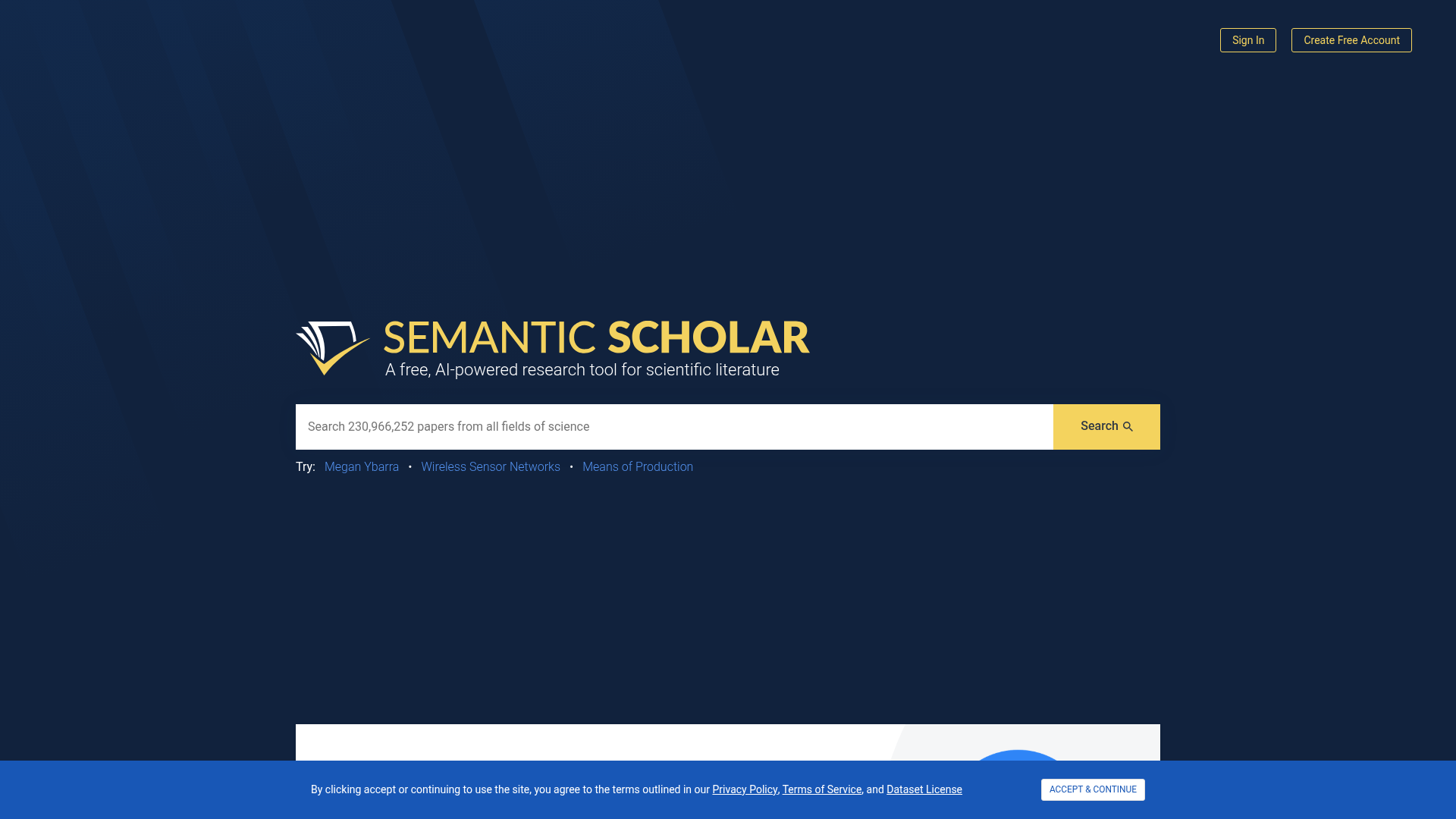 Semantic Scholar Interface Screenshot