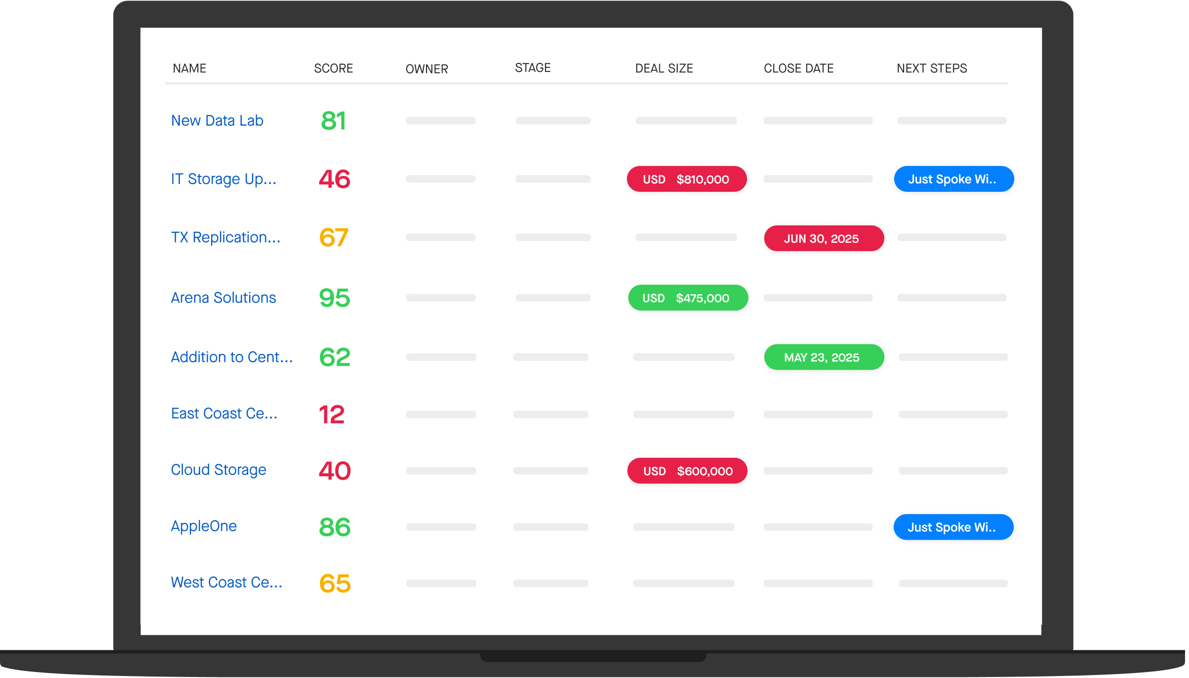 Clari Interface Screenshot