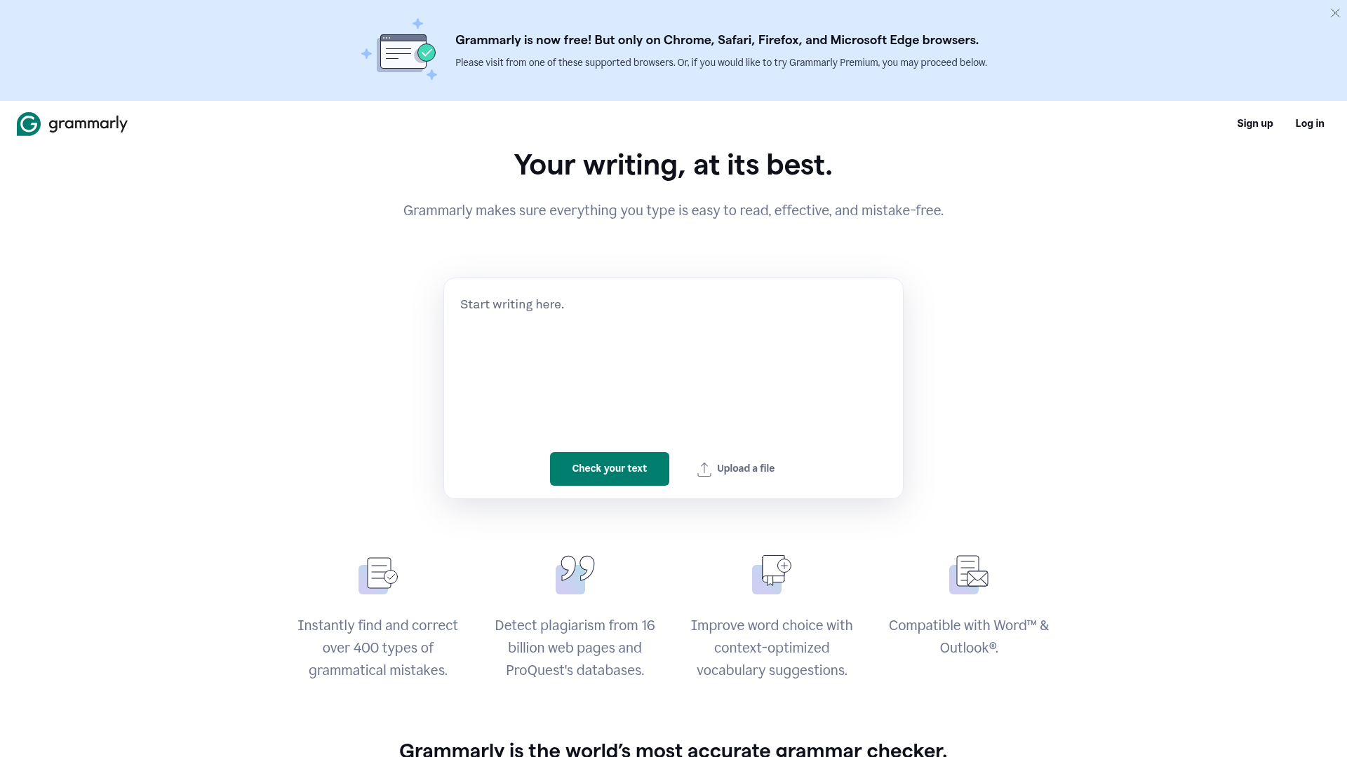 Grammarly Interface